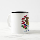 2 Couleurs Tasse de café à deux tons de drapeau d'état de (Devant gauche)