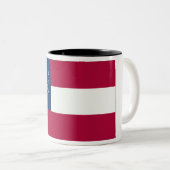 2 Couleurs Tasse de café à deux tons de drapeau d'état de la (Devant droit)
