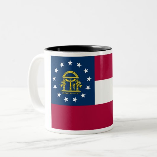 2 Couleurs Tasse de café à deux tons de drapeau d'état de la (Devant gauche)