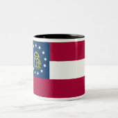 2 Couleurs Tasse de café à deux tons de drapeau d'état de la (Centre)