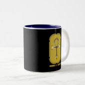 2 Couleurs Tasse de café à deux tons Symbole Ankh (Devant droit)