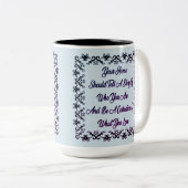2 Couleurs Tasse de café à la maison de citation (Devant droit)