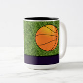2 Couleurs Tasse de café à thème basketball (Devant droit)