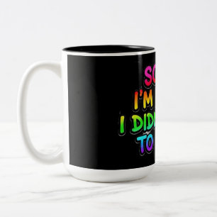 2 Couleurs Tasse de café arc-en-ciel drôle introverti Désolé