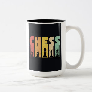 2 Couleurs tasse de café aux échecs