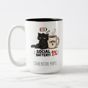 2 COULEURS TASSE DE CAFÉ AVANT LES GENS