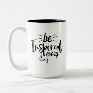 2 Couleurs Tasse de café avec citation d'inspiration quotidie