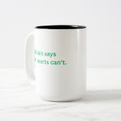 2 Couleurs Tasse de café avec citation musicale (Devant gauche)