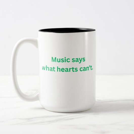 2 Couleurs Tasse de café avec citation musicale (Gauche)