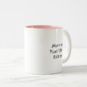 2 Couleurs Tasse de café avec citation personnalisée (Devant droit)