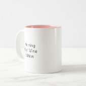 2 Couleurs Tasse de café avec citation personnalisée (Devant gauche)