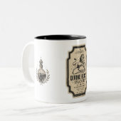 2 Couleurs Tasse de café avec étiquette de potion d'apothicai (Devant gauche)