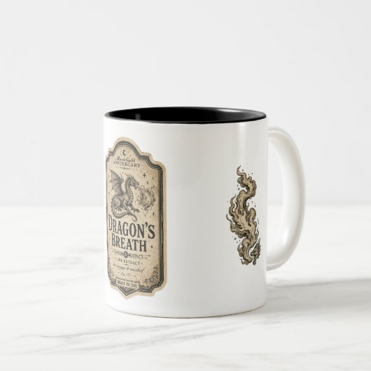 2 Couleurs Tasse de café avec étiquette de potion d'apothicai (Devant droit)