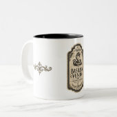 2 Couleurs Tasse de café avec étiquette de potion d'apothicai (Devant gauche)