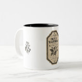2 Couleurs Tasse de café avec étiquette de potion d'apothicai (Devant gauche)