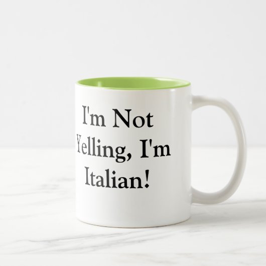 2 Couleurs Tasse de café avec l'énonciation italienne (Droit)