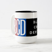 2 Couleurs Tasse de café avec logo BCD (Devant gauche)