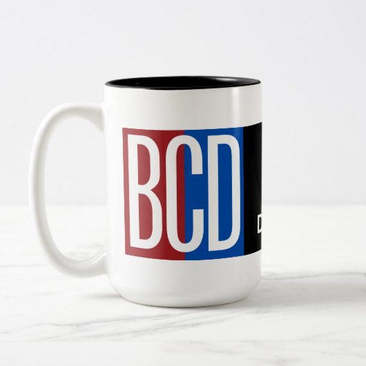 2 Couleurs Tasse de café avec logo BCD (Gauche)
