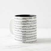 2 Couleurs Tasse de café avec partition musicale (Devant gauche)