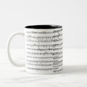 2 Couleurs Tasse de café avec partition musicale (Gauche)
