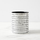 2 Couleurs Tasse de café avec partition musicale (Centre)