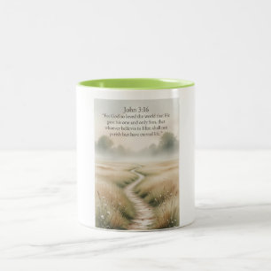 2 Couleurs Tasse de café avec verset biblique Jean 3:16
