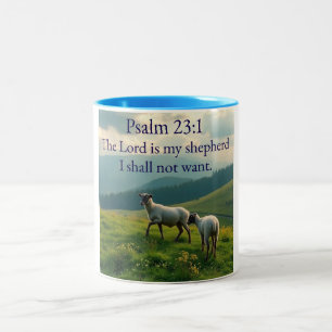 2 Couleurs Tasse de café avec verset biblique Psaume 23:1