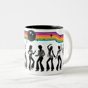2 Couleurs Tasse de café bicolore pour soirée disco des année