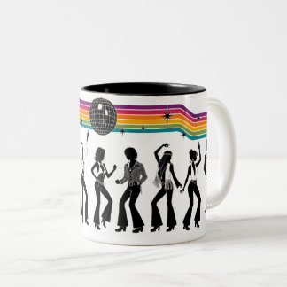 2 Couleurs Tasse de café bicolore pour soirée disco des année