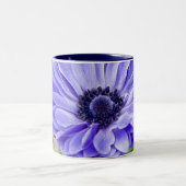 2 Couleurs Tasse de café bleue de fleur d'aster (Centre)