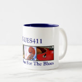 2 Couleurs Tasse de café BLUES411 (Devant droit)