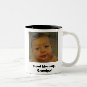 2 Couleurs tasse de café, bonjour, grand-papa !