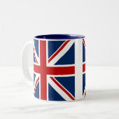2 Couleurs Tasse de café britannique de drapeau (Devant gauche)