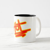 2 Couleurs Tasse de café CHAUDE (Devant droit)