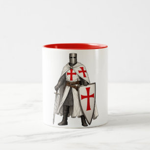 2 Couleurs Tasse de café Chevalier Templier Croisé