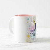 2 Couleurs Tasse de café chrétienne Esprit et Vérité (Devant gauche)