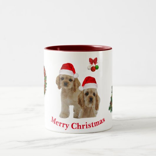 2 Couleurs Tasse de café Cocker spaniel (Centre)