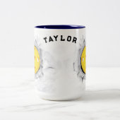 2 Couleurs Tasse de café collectorive de pickleball créative (Centre)