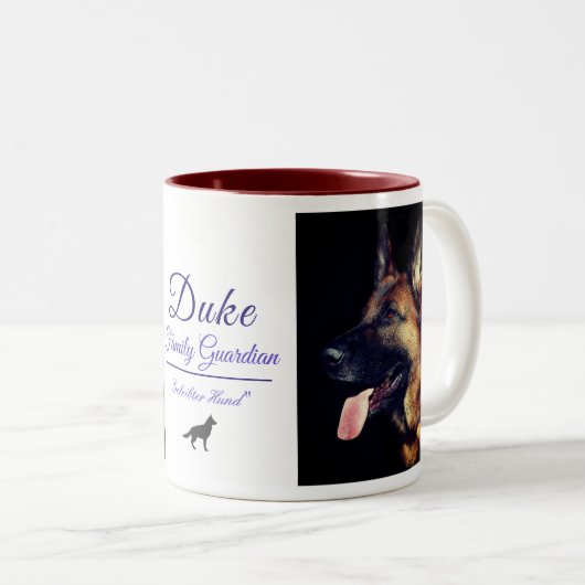 2 Couleurs Tasse de café commémorative de cadeau d'animal (Devant droit)