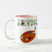 2 Couleurs Tasse de café créative pour artiste (Gauche)