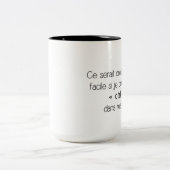 2 Couleurs Tasse de café - CTRL-f (français) (Centre)