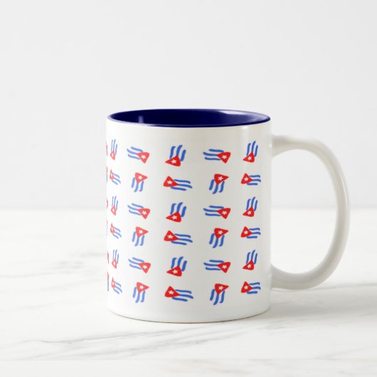 2 Couleurs Tasse de café cubaine de drapeau (Droit)