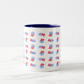 2 Couleurs Tasse de café cubaine de drapeau (Centre)