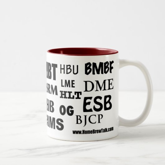 2 Couleurs Tasse de café d'acronymes (Droit)