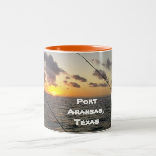 2 Couleurs Tasse de café d'Aransas de port (Centre)