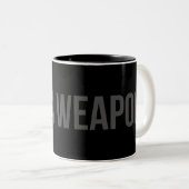 2 Couleurs Tasse de café d'arme de Ninja (Devant droit)