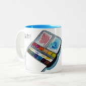2 Couleurs Tasse de café d'art (Devant gauche)