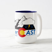 2 Couleurs Tasse de café de 2-Ton 15 onces (Devant droit)