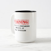 2 Couleurs Tasse de café de avertissement de Beatboxer (Devant gauche)