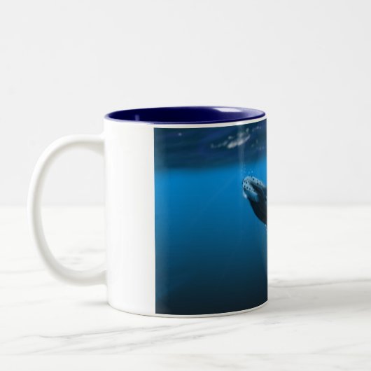2 Couleurs Tasse de café de baleine de bosse (Gauche)